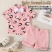  мужчина костюм детская одежда Kids костюм леопардовая расцветка формальный костюм весна лето короткий рукав церемония костюм день рождения костюм свадьба розовый R053