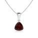 Angara Natural Garnet Solitaire Pendant Necklace for Women, Girls in Platinum (Grade-A | 5mm) January Birthstone Jewelry Gift for Her | Birthd¹͢