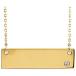 Sonia Jewels 18k Yellow Gold-Plated 925 Sterling Silver .03 CT Diamond Bar Charm Pendant Chain Necklace without Engraving 18