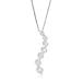 Vir Jewels 1/12 cttw Round Cut 7 Stones Lab Grown Diamond Drop Pendant Necklace .925 Sterling Silver 1/10 Inch With 18 Inch Chain¹͢