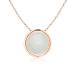 Angara Natural Moonstone Solitaire Pendant Necklace for Women in 14K Rose Gold (Grade-A | 5mm) Jewelry Gift for Her | Birthday | Wedding | Ann¹͢