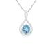 Angara Natural Aquamarine Infinity Pendant Necklace for Women, Girls in 14K White Gold (Grade-A | 5mm) March Birthstone Jewelry Gift for Her |¹͢