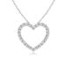 Angara Natural Diamond Heart Pendant Necklace for Women, Girls in Sterling Silver (Grade-KI3 | 0.9mm) April Birthstone Jewelry Gift for Her | ¹͢