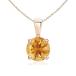 Angara Natural Citrine Solitaire Pendant Necklace for Women, Girls in 14K Rose Gold (Grade-AAA | 5mm) Novemver Birthstone Jewelry Gift for Her¹͢
