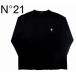̥ȥ N21  T MEN'S LONG SLEEVE T-SHIRT ֥å ۥ磻 S M Ĺµ