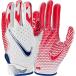 ナイキ Nike ユニセックス アメリカンフットボール レシーバーグローブ グローブ Adult Vapor Jet 6.0 Receiver Gloves White/Red/Blue