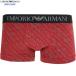  коробка нет Emporio Armani боксеры EMPORIO ARMANI мужской бренд ALL OVER LOGO хлопок стрейч красный 1807BE бесплатная доставка 