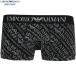 коробка нет Emporio Armani боксеры EMPORIO ARMANI мужской бренд ALL OVER LOGO хлопок стрейч чёрный 1807BE бесплатная доставка 