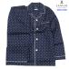  Lanvin пижама LANVIN COLLECTION 35%OFF мужской бренд сделано в Японии JL точка принт передний открытие джентльмен длинный рукав длинные брюки темно-синий 0602BF бесплатная доставка 