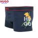  коробка нет HUGO боксеры Hugo Boss мужской бренд EXCITE цветок & Logo принт хлопок стрейч темно-синий 1203BE бесплатная доставка 