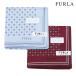  новый старый товар Furla носовой платок 2 шт. комплект FURLA мужской женский бренд упаковка бесплатный сделано в Японии EasyCare мелкий рисунок рисунок хлопок синий × вино 260424 бесплатная доставка 