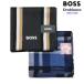  новый старый товар бренд носовой платок 2 шт. комплект BOSS / Orobianco мужской бренд сделано в Японии полоса / проверка хлопок уголь × темно-синий 0910BF бесплатная доставка 