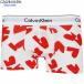  товар с некоторыми замечаниями Calvin Klein боксеры 2 шт. комплект Calvin Klein мужской бренд Heart принт хлопок стрейч красный 0307BE бесплатная доставка 