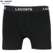  наружная коробка повреждение иметь Lacoste боксеры LACOSTE мужской нижнее белье бренд модный KEYHOLE BOXER LONG хлопок стрейч чёрный 040724 бесплатная доставка 