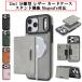iPhone17 �P�[�X �����^ ���̓}�O�l�b�g 2in1 �J�[�h���[ Magsafe�Ή� iPhone 17e 16e 17Pro �J�o�[ �X�g���b�v�z�[�� ���C�����X�[�d�Ή� ���U�[ �X�^���h 5�F
