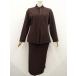  Hiroko винт HIROKO BIS... длинный рукав жакет + длинный длина распорка юбка верх и низ 2 пункт костюм комплект 9 оттенок коричневого 