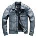  мужской кожаный жакет телячья кожа байкерская куртка Vintage Denim style теплоизоляция . способ зимний костюм натуральная кожа внешний блузон осень мотоцикл тонкий 