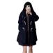  женский полупальто "даффл коут" студент внешний форма посещение школы для Kawai i школьное пальто женщина внешний пальто темно-синий осень-зима одноцветный простой 
