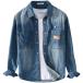  Denim рубашка мужской длинный рукав жакет привлекательный мода Street tops внешний рукоятка Sam кардиган комфорт 