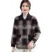 жакет женский пальто в клетку длинный рукав короткий стильный с карманом внешний tops casual теплый . способ .