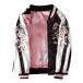  весна осень Japanese sovenir jacket вышивка слива. цветок двусторонний женский атлас блузон куртка с логотипом мир рисунок японский стиль симпатичный Short тонкий 