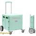  передвижная корзинка складной M легкий покупка Cart уличный контейнер Carry низкий уровень шума имеется зеленый большая вместимость крепкий 4 колесо 