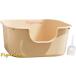  open top. кошка для туалет tray . кошка для туалет open top. для домашних животных туалет tray маленький размер для домашних животных, молоко кофе 