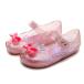  платье обувь ребенок девочка Raver сандалии Kirakira Princess Flat дождь . двоякое применение прозрачный чувство стекло. обувь лодыжка -тактный Live lipon