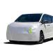 LINFEN ボンネットカバー 裏起毛タイプ 車カバー 厚地でしっかりし フロント 防炎 ボンネット保護カバー 蛍光反射ストリップ付 自動車ボン