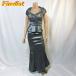  ball-room dancing used party dress gray long 