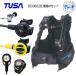  дайвинг TUSA комплект тяжелого оборудования 4 номер BCD BCJ0602B reg RS1103J Okt SS20 мера SC0101J compass SC0102Jtsusa