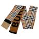 [ б/у ] Burberry noba проверка шарф шелк Logo Brown A разряд bb8712hh