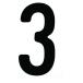 #TRUSCO разрезной знак 50mm чёрный 3 CS50BK3(2564544)