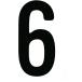 #TRUSCO разрезной знак 50mm чёрный 6 CS50BK6(2564547)