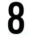 #TRUSCO разрезной знак 50mm чёрный 8 CS50BK8(2564550)