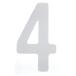 #TRUSCO разрезной знак 50mm белый 4 CS50W4(2564551)