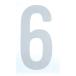 #TRUSCO разрезной знак 50mm белый 6 CS50W6(2564553)