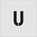 #IM stencil U знак размер 100×65mm ASTU10065(8186107)