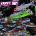 ( тропическая рыба комплект )[ happy комплект ] neon Tetra ( примерно 1.5-2cm)(10 шт ) + Lamy нос Tetra ( примерно 2.5-3cm)(5 шт )