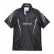  Shimano ограниченный Pro половина Zip рубашка Short рукав ограниченный черный SH-125Y ( рыбалка рубашка воротник ребра рубашка )