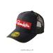 GM9104 половина сетчатая кепка ( box Logo ) # черный / красный #L размер Gamakatsu( Gamakatsu )