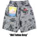 M�T�C�Y COOKMAN �Z�p�� Old Tattoo Gray �I�[���h�^�g�D�[ �O���[ �N�b�N�}�� �V�F�t�V���[�g�p���c Chef Pants Short