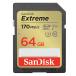 64GB SDXC SD SanDisk ǥ Extreme Class10 UHS-I U3 V30 4K R:170MB/s W:80MB/s ơ SDSDXV2-064G-GNCIN 