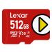  micro SD card microSDXC 512GB Lexarre kissa -PLAY series Class10 UHS-1 U3 V30 A2 R:150MB/s abroad li tail LMSPLAY512G-BNNNG *me