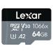  микро SD карта microSDXC 64GB Lexar Professional Silver 1066x Class10 UHS-1 U3 V30 A2 R:160MB/s W:70MB/s за границей li tail LMS1066064G-BNANC *me