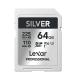 SD карта 64GB SDXC Lexarre kissa -Professional SILVER Class10 UHS-I U3 V30 R:225MB/s W:110MB/s за границей li tail LSDSILV064G-RNNNC *me