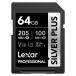 SD карта 64GB SDXC Lexarre kissa -Professional SILVER PLUS Class10 UHS-I U3 V30 R:205MB/s W:100MB/s за границей li tail LSDSIPL064G-RNNNC *me