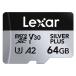  микро SD карта 64GB microSDXC Lexar Professional SILVER PLUS Class10 UHS-1 U3 V30 A2 R:205MB/s W:150MB/s за границей li tail LMSSIPL064G-BNANC *me