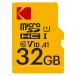 microSDHC 32GB KODAKko Duck PREMIUM PERFORMANCE CLASS10 UHS-I U1 V10 A1 R:90MB/s W:25MB/s SD адаптор есть за границей li tail EKMSDM32GHC10K *me
