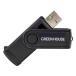 SD/microSD устройство для считывания карт зажигалка USB3.0 зеленый house высокая скорость пересылка USB-A поворотный колпак ремешок отверстие есть черный GH-CRMU3A-BK *me